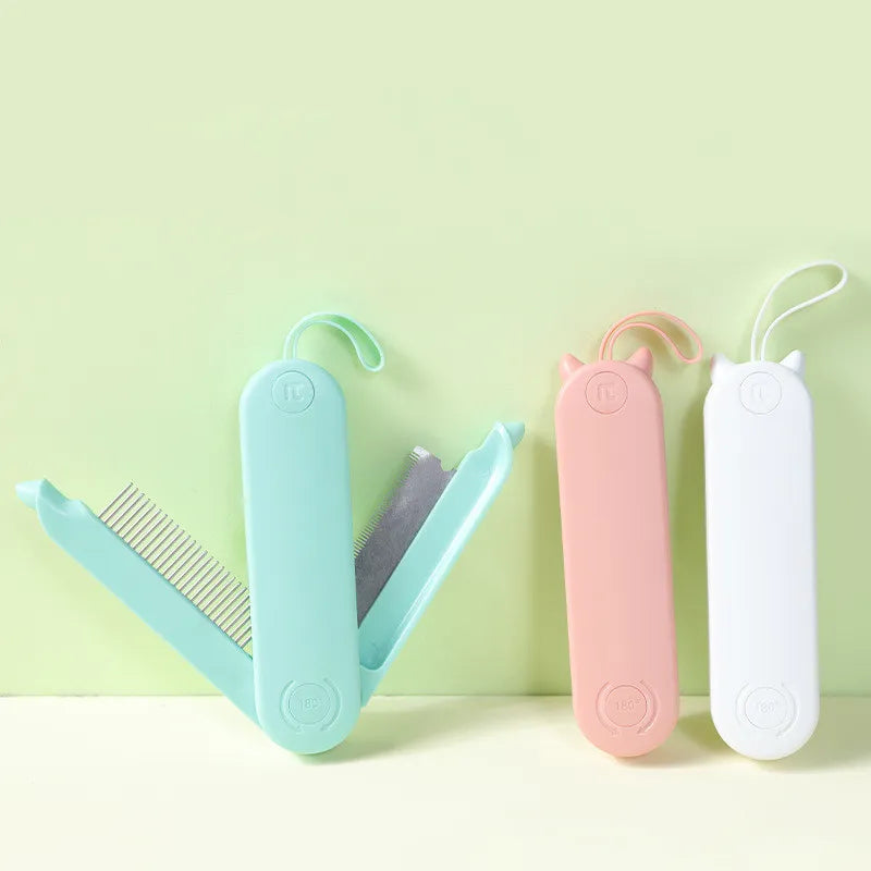 Elektrische Fellbürste für Katzen und Hunde – Entwirrungsbürste für Haustiere, Pflegebürste mit Metallzähnen