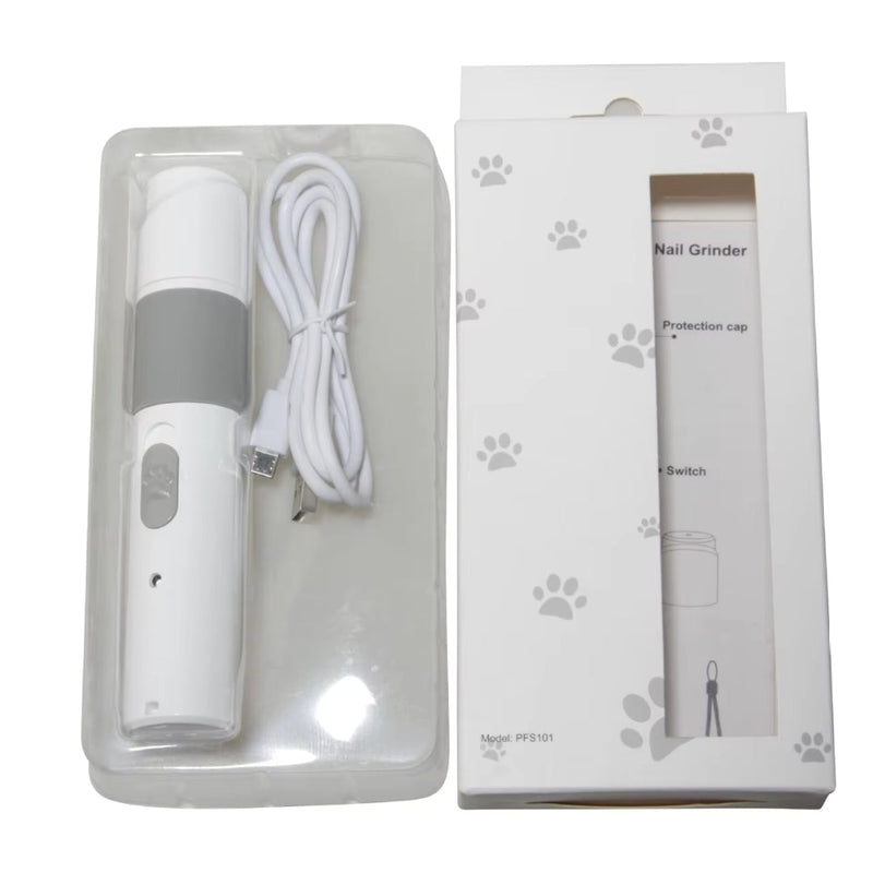 Elektrische Krallenschleifmaschine für Hunde und Katzen mit Diamant-Schleifkopf und USB-Aufladung