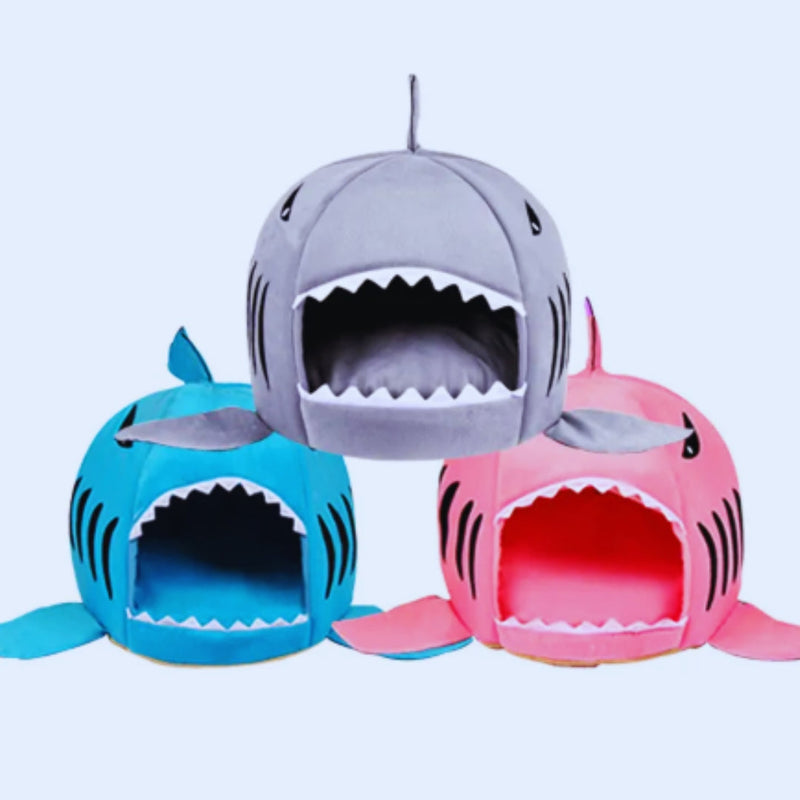 Haiförmiges Kuschelbett für Katzen und Kleine Hunde mit Weichem Innenpolster