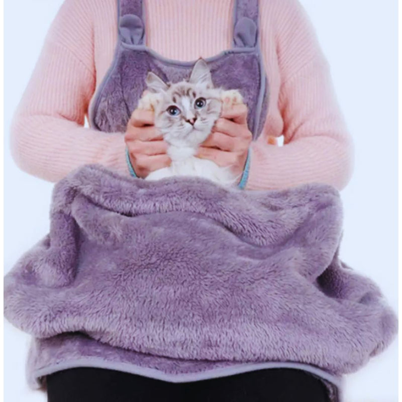 Tragetasche für Katzen und Kleine Haustiere – Weiche Haustiertasche mit Schulterriemen Grau