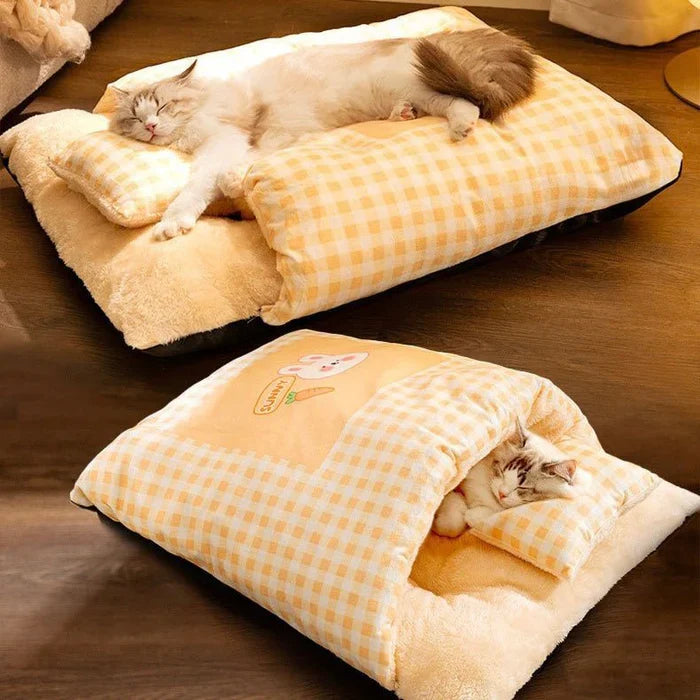 Katzen Premium Schlafsack Bett