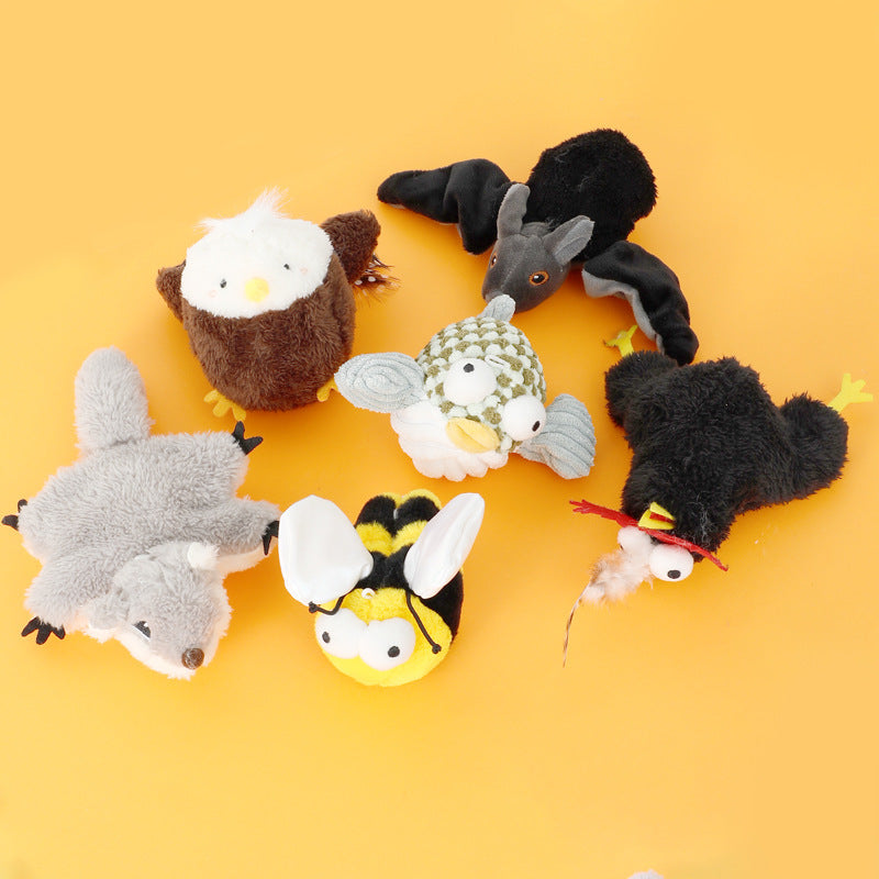 Blauer Katzen Flattervogel Spielzeug