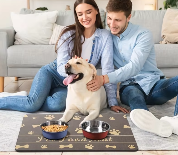 Wasserdichte Futtermatte Für Haustiere – Rutschfeste, Leicht Zu Reinigende Fressunterlage Für Hunde & Katzen