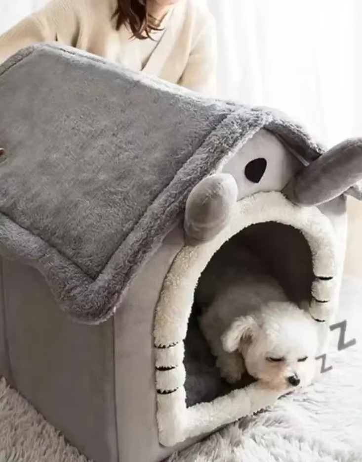 Kuscheliges Haustierhaus – Weiches Wärmendes Hundebett Für Katzen Kleine Hunde