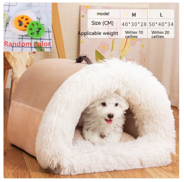 Kuschelige Haustierhöhle für Hunde und Katzen – Weiches Warmes Bett für Entspannung