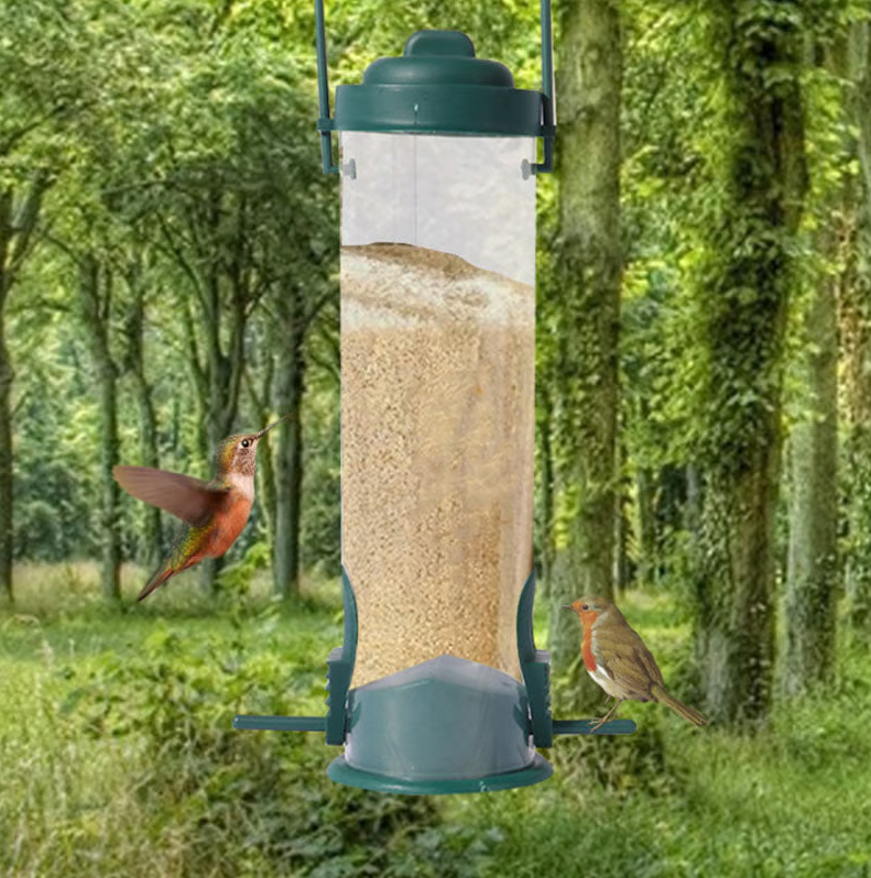 Eichhörnchensicherer Vogelfutterspender