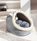 Kuscheliges Katzenbett Höhle – Weiches Iglo Mit Ohren Spielball