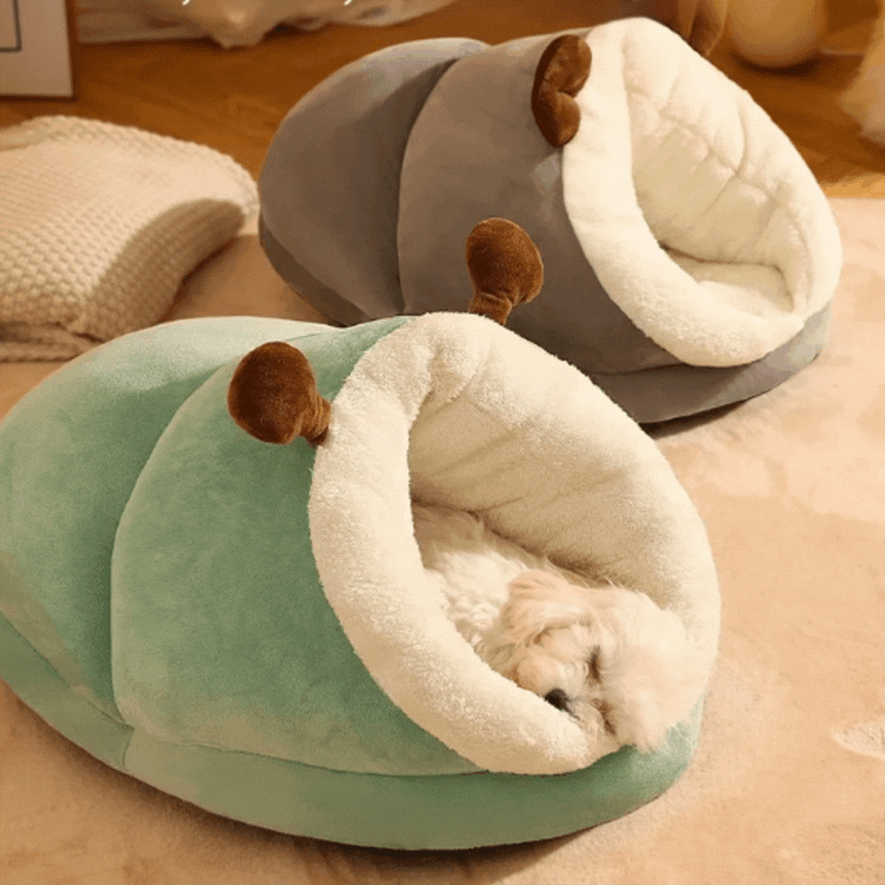 Kuscheliges Höhlenbett für Katzen und Kleine Hunde – Weiches Winterbett mit Warmem Innenfutter