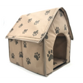 Faltbares Haustierhaus für Hunde und Katzen mit Pfotenmuster