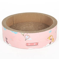 Katzenkratzmatte rund mit Süßem Design – Katzenkratzbrett für Mehr Kratzspaß und Entspannung