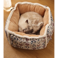 Katzenschlafkorb mit Süßem Katzenmuster – Weiches und Gemütliches Körbchen für Katzen