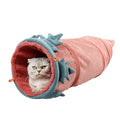 Katzen Tunnel in Blumenform – Weicher Spieltunnel für Katzen