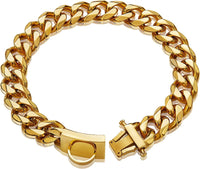 Hundehalsband Goldkette