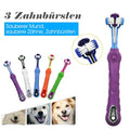 3-Kopf-Hundezahnbürste – Effektive Reinigung für gesunde Zähne