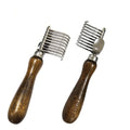 Kamm für Fellpflege – Edelstahlzähne mit Holzgriff zur Entwirrung