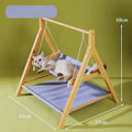 Hängendes Katzenbett – Verstellbares Katzen-Hängemattenschlafplatz Aus Holz Verschiedene Farben