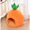 Katzenhöhle im Ananas-Design – Kuschelige Schlafhöhle für Katzen und kleine Hunde
