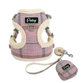 Gemütliches Hundegeschirr im Karomuster mit Leine – Mit praktischer Hundetüte für Spaziergänge
