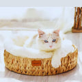 Weidenkorb Katzenbett – Natürliche Schlafmatte für Katzen und Kleine Hunde