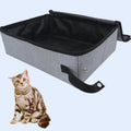 Haustierbett Aus Stoff  Faltbare Katzenschlafmatte mit Tragegriffen