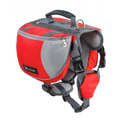 Hunde-Rucksack für Outdoor-Aktivitäten – Verstellbar und Wasserdicht in Rot und Grau