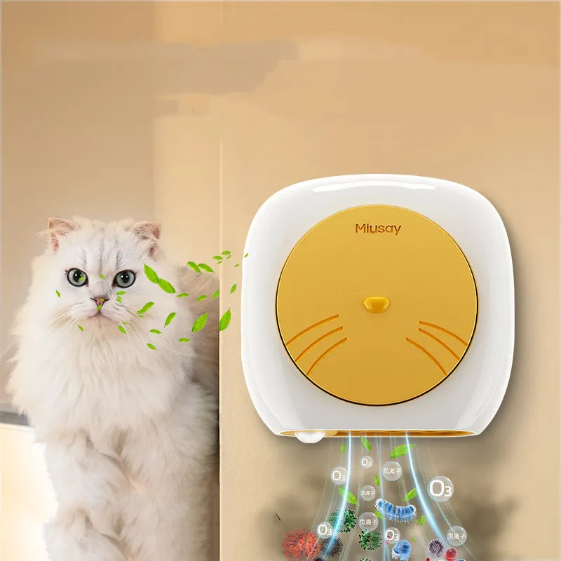 Luftreiniger für Katzenhaare und Gerüche – Kompakter Lonisierer mit Katzenmotiv