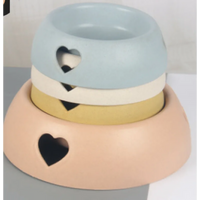 Hundesnapf Aus Naturmaterial – Futter- und Wassernapf mit Herz Design