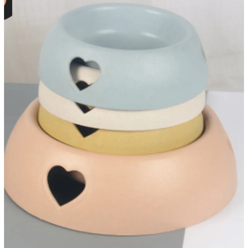 Hundesnapf Aus Naturmaterial – Futter- und Wassernapf mit Herz Design