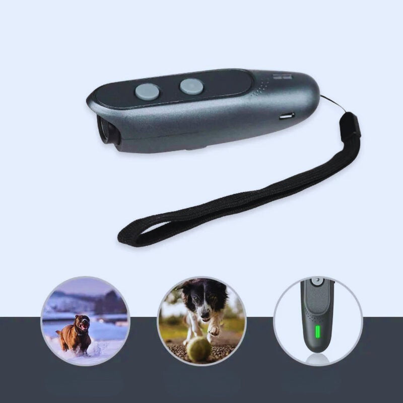 Hundetrainer mit Ultraschall und LED-Anzeige  USB Aufladung