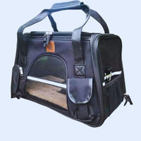 Tragetasche für Haustiere mit Netzfenster und Verstellbarem Schultergurt