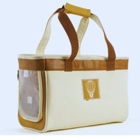 Haustier-Tragetasche im Canvas-Design  Mit Belüftungsnetz und Tragegriffen