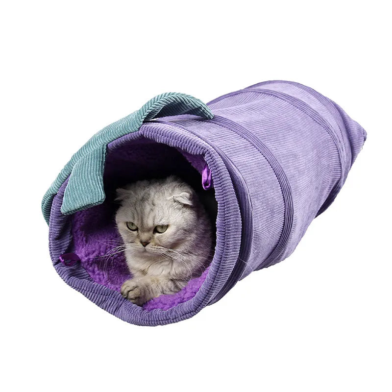 Katzen Tunnel in Blumenform – Weicher Spieltunnel für Katzen