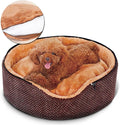 Hundebett mit Abnehmbarem Dach – Weiches komfortables Hundekissen für Kleine Hunde Braun