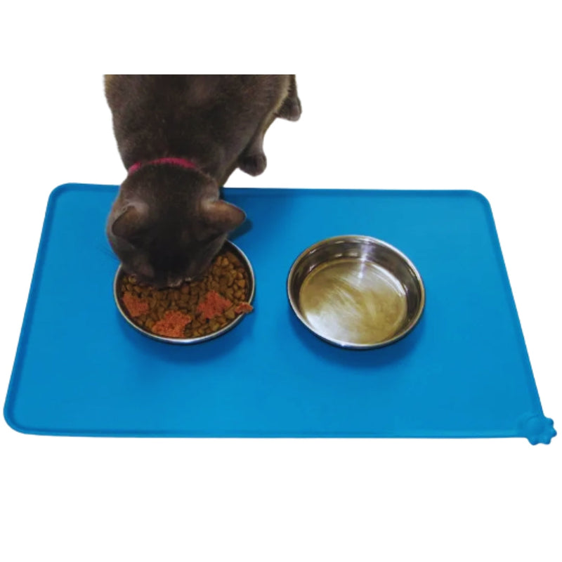 Rutschfeste Silikon-Futtermatte für Hunde und Katzen mit Erhöhtem Rand