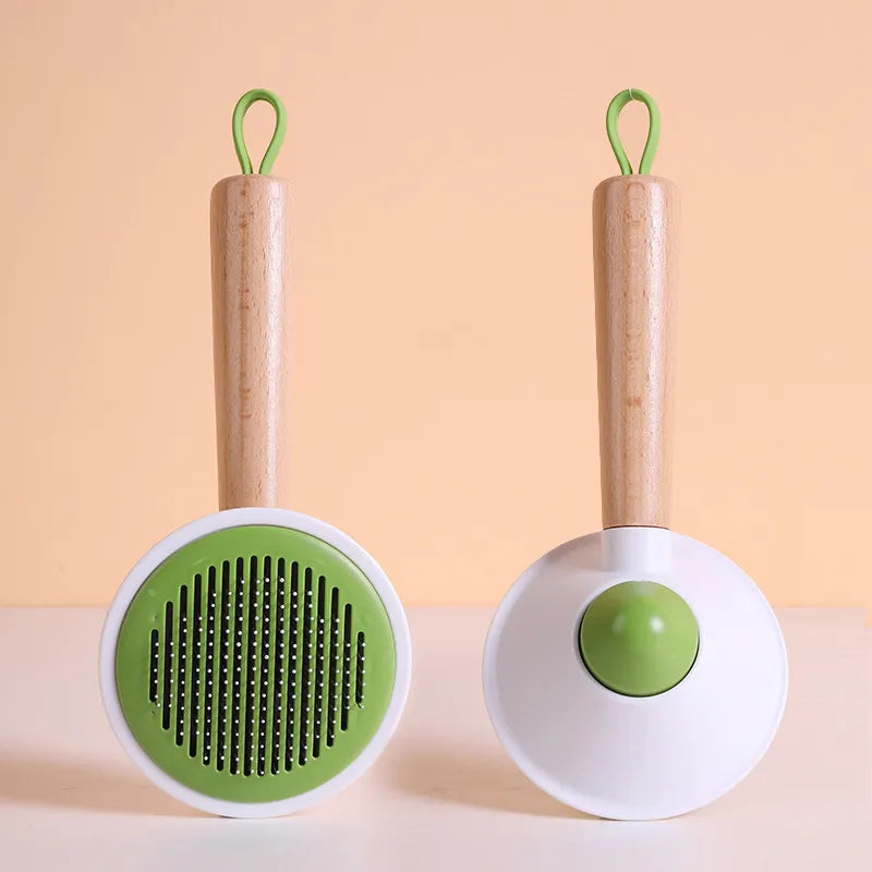 Selbstreinigende Haustierbürste mit Massagefunktion für Hunde und Katzen