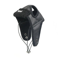 Winter Ohrenschutz Kopfbedeckung Aus Leder mit Weichem Futter