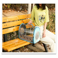 Transparente Tragetasche für Haustiere mit Belüftung und Schultergurt