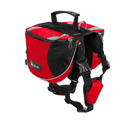 Hunde-Rucksack für Outdoor-Aktivitäten – Verstellbar und Wasserdicht in Rot und Grau