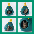 Katzenbett in Weihnachtsbaumform