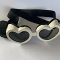 Herzförmige Hundesonnenbrille mit Verstellbarem Band – UV-Schutz für Hundeaugen