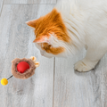 Interaktiver Spielball mit Fell für Katzen
