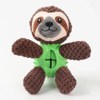 3in1 Hunde Kuscheltier mit integriertem Zahnreinigungsspielzeug und Leckerliversteck