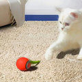 Rollender Spielball für Katzen mit Federschwanz