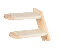 Katzen Kletterstufen Deluxe – Wandmontage mit Sisalseil