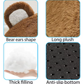 Katzenhöhle Bär – Flauschiges Katzenbett Mit Rutschfestem Boden  Dicker Polsterung