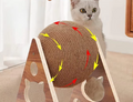 Katzen Kratzball 360° – Innovativer Kratzbaum Mit Drehbarem Sisalball  Stabilem Holzgestell