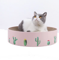 Katzenschleife Aus Karton mit Kaktusdesign – Kratzbrett im Modernen Stil