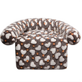 Kuscheliges Haustier-Sofa mit Bärchen-Muster – Bequeme Hundebett mit Weichem Stoff