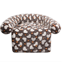 Kuscheliges Haustier-Sofa mit Bärchen-Muster – Bequeme Hundebett mit Weichem Stoff