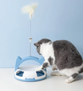 Interaktives Katzenspielzeug Mit Feder und Rollendem Ball für Aktive Stubentiger